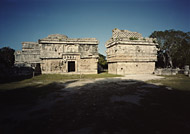 Nunnery Complex and Church at Chichen Itza - chichen itza mayan ruins,chichen itza mayan temple,mayan temple pictures,mayan ruins photos